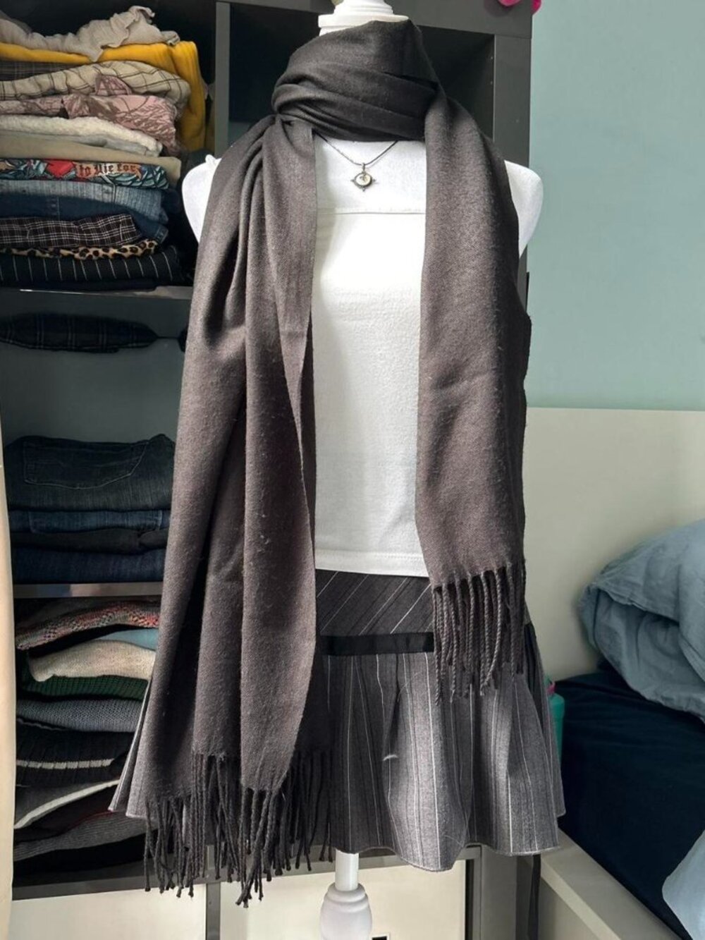 Solid Black Scarf